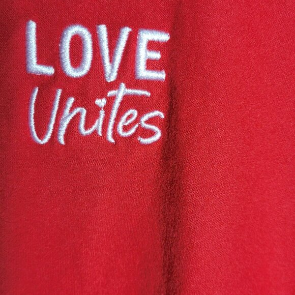 Infinite Performance Red Long Sleeve "Love Unites" Shirt (Youth Large) - Picture 4 of 9